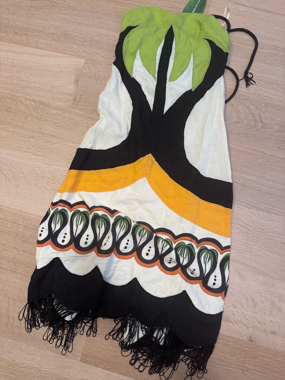 (NWT) FARM Rio Off-White Coconut Tree Flow Euroflax™ Dress - Small